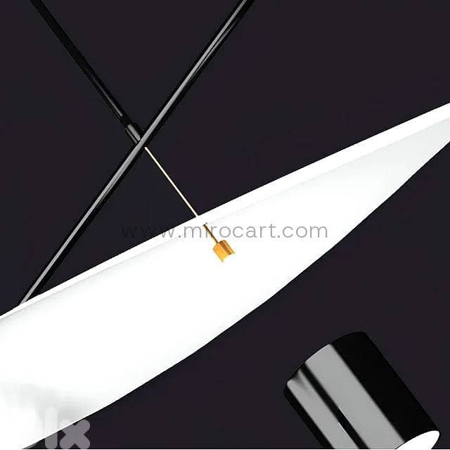 Floating Acrylic Disk Pendant Light — Matte Black 8