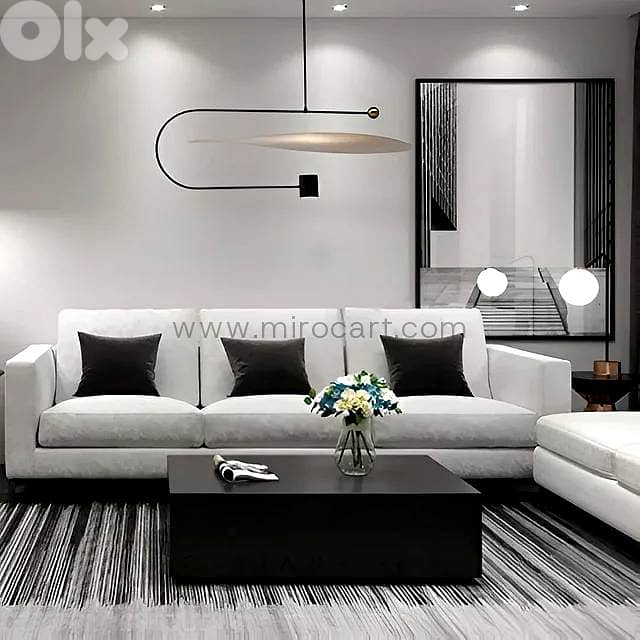 Floating Acrylic Disk Pendant Light — Matte Black 11