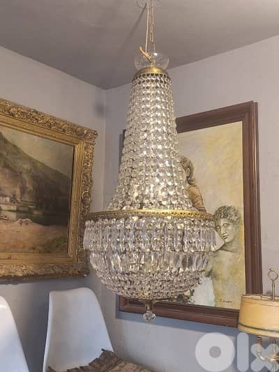 antique original czech bohemian crystal chandelier