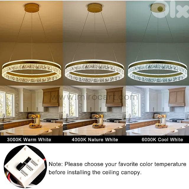 Crystal Ring Pendant Light — 50cm Textured Shimmer 15