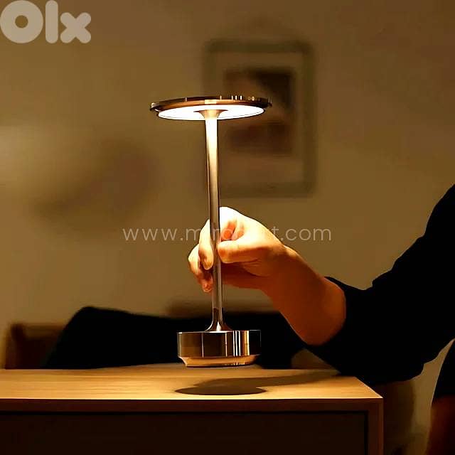 Cordless LED Table Lamp — Gold, Dimmable Light 5
