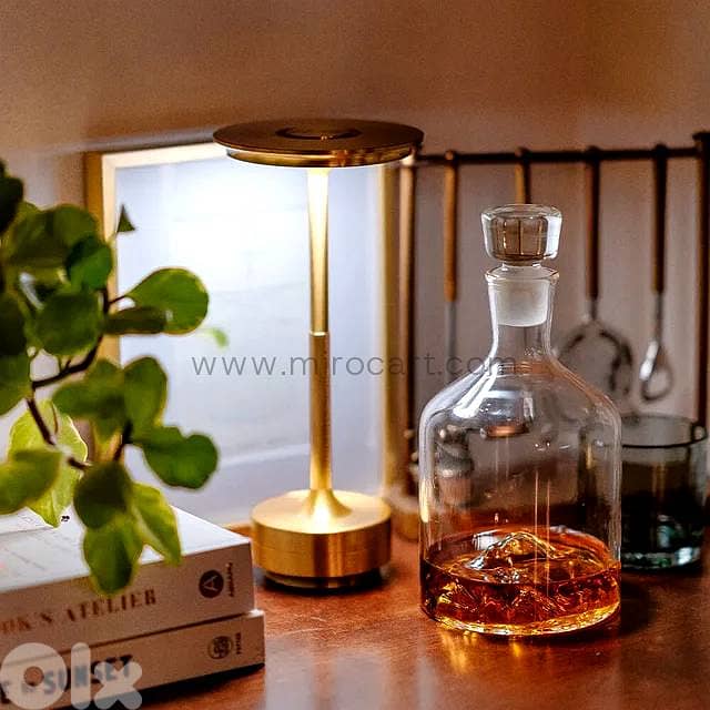 Cordless LED Table Lamp — Gold, Dimmable Light 6