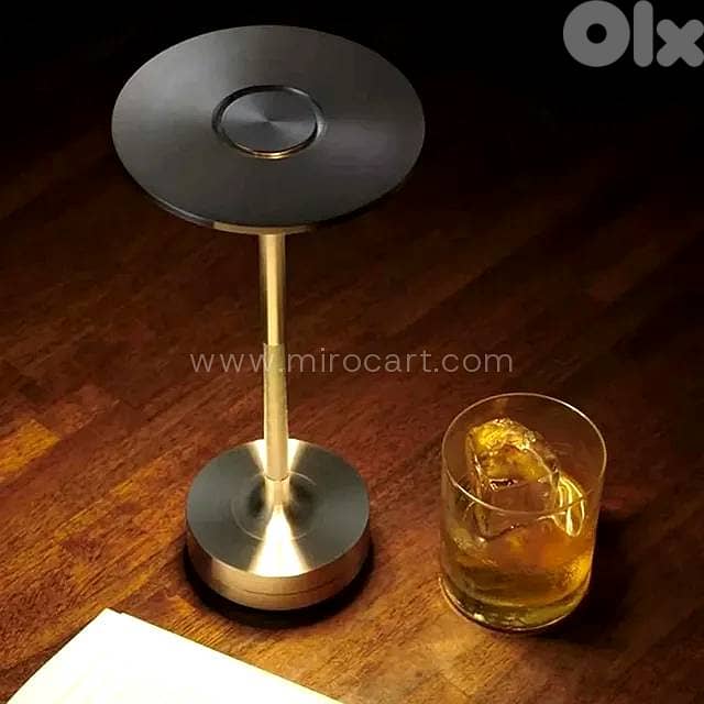 Cordless LED Table Lamp — Gold, Dimmable Light 7