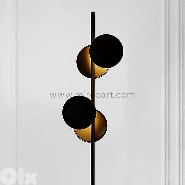 Stacked Disk LED Floor Lamp — Matte Black, 160 cm 7