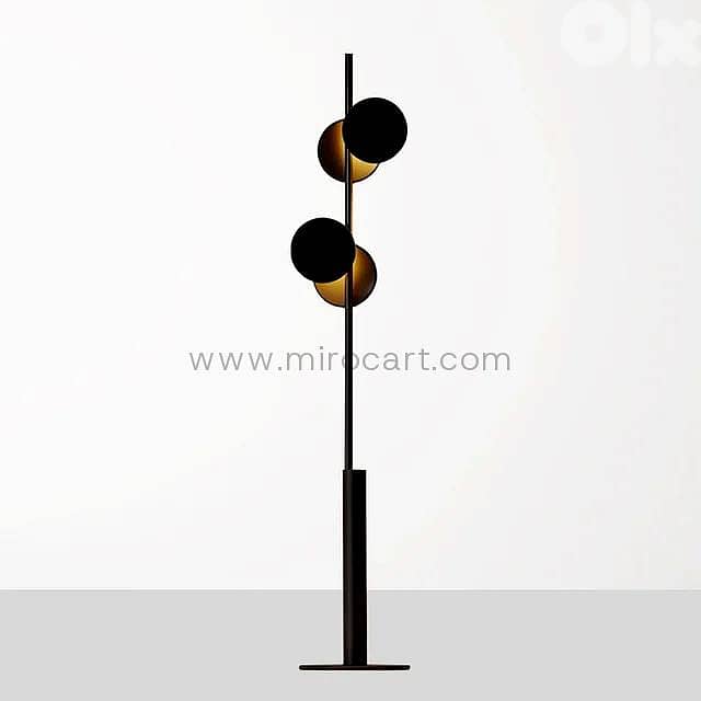 Stacked Disk LED Floor Lamp — Matte Black, 160 cm 9
