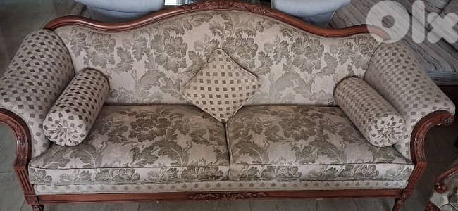 صالون خشب سنديان السعر ١٥٠٠