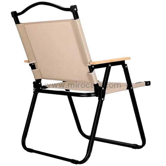 Folding Outdoor Chair — Sand & Beech Wood 5