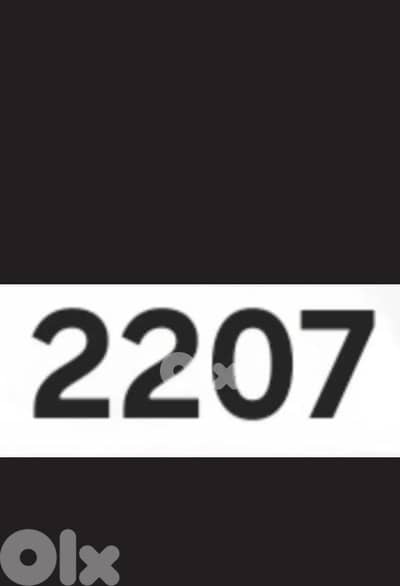 special car plate 2207 B