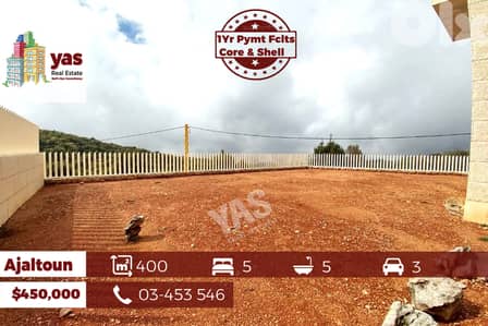 Ajaltoun 400m2 Villa | 400m2 Garden | Unique Property | 1Yr PYMT FCLTS