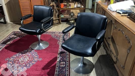 vintage 80’s leather chairs