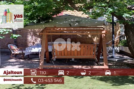 Ajaltoun 110m2 | 100m2 Terrace | Furnsihed | Rent | Well Maintained|KH
