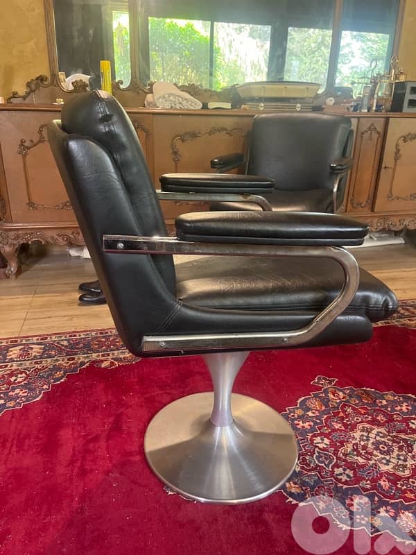 vintage 80’s leather chairs 2