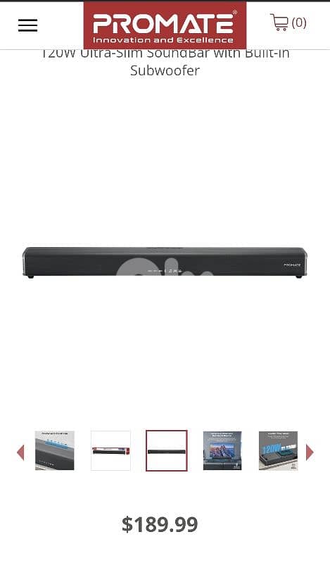 promate cast bar 120 with build in subwoofer 5