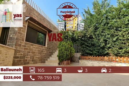 Ballouneh 165m2 | 90m2 Terrace | Fully Furnished | Upgraded | Prime |
