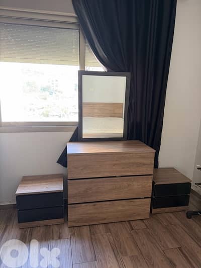 غرفة نوم كاملة مع فرشة  شبه مستعملين نضاف جدا