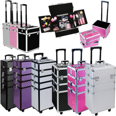 Makeup Case Hairdressing Vanity Beauty Trolley Cosmetic Box Storage