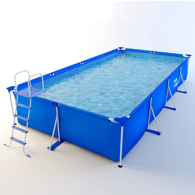 Intex Rectangular Frame Above Ground Pool 450x220x84 CM - حمام سباحة 1