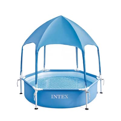 Intex Canopy Round Metal Frame Pool 183x38 CM -  حوض سباحة بإطار معدني