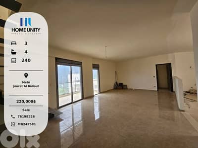 brand new duplexfor sale in Jouret Al Ballout, Metn