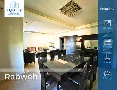 Furnished 190 SQM Apartment For Rent In Rabweh شقة للإيجار #DH33015