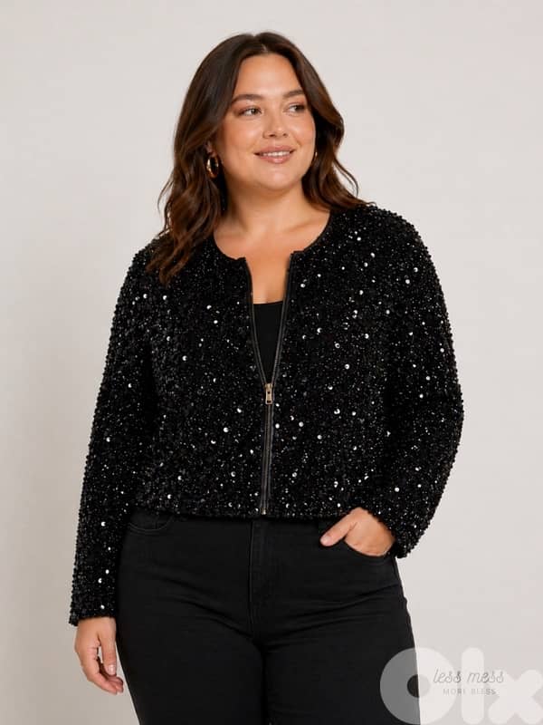 worn ONCE LIKE NEW SEQUINED 2