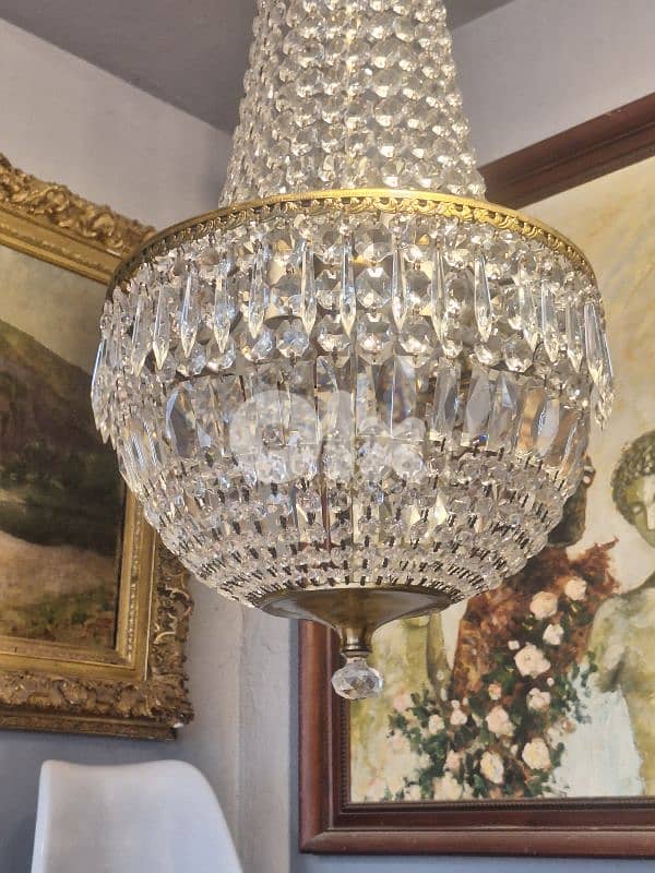 2 antique czech original crystal chandelier 2