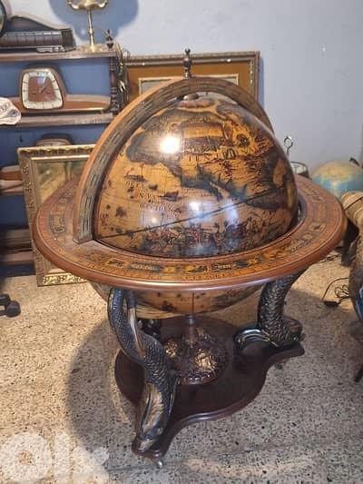 large italian unique globe bar