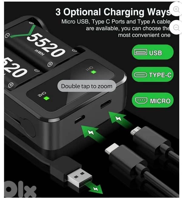 BEBONCOOL Rechargeable Battery Pack for Xbox One/Xbox Series 4