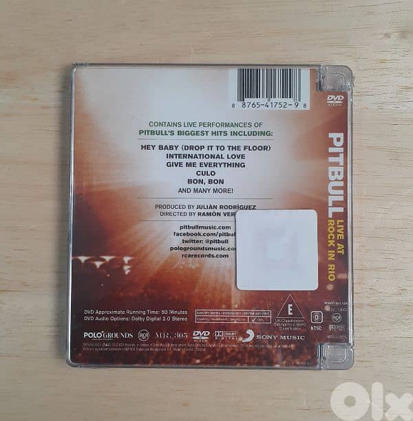 PITBULL Live At Rock In Rio DVD. 1