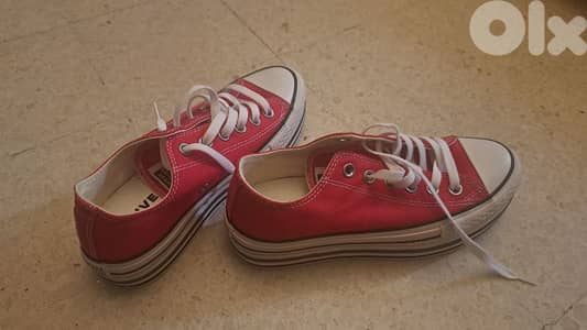 New converse with heel - size 7
