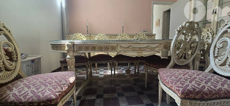 Antique Dining table 8 chairs 5