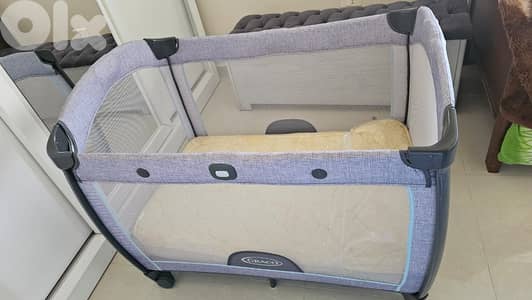 Graco Pack n Play Crib + Original Sealed yellow Mattress (Like New)