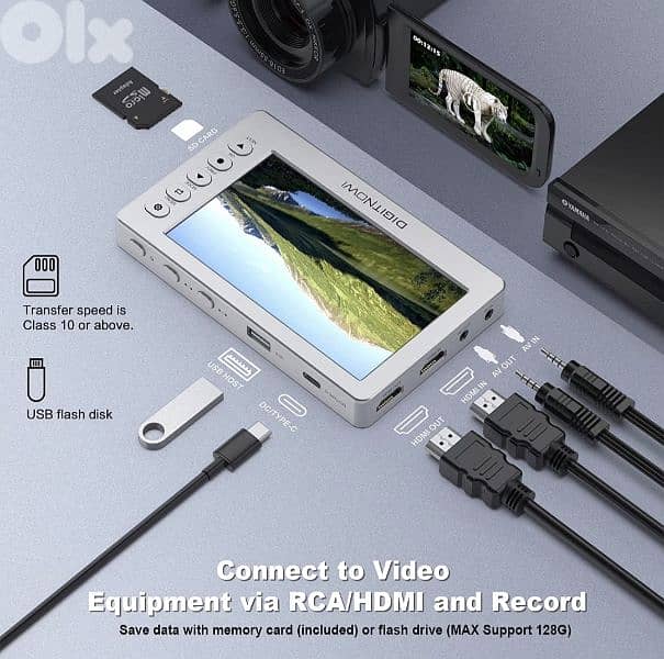 DIGITNOW Digital-to-Analog Converter, Silver V102-Silver 5 inch screen 1
