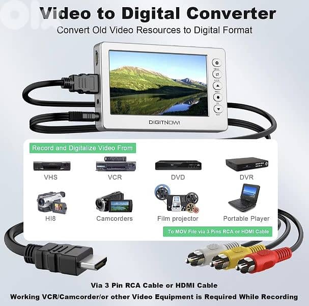 DIGITNOW Digital-to-Analog Converter, Silver V102-Silver 5 inch screen 2