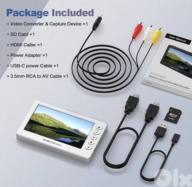 DIGITNOW Digital-to-Analog Converter, Silver V102-Silver 5 inch screen 5