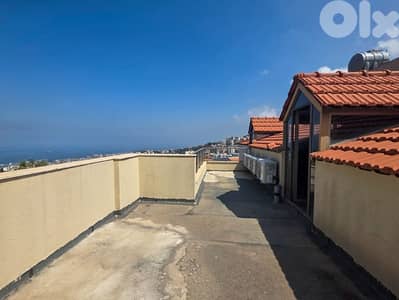 Prime Location New Apartment + Roof in Bsalim, Metn with Sea View.