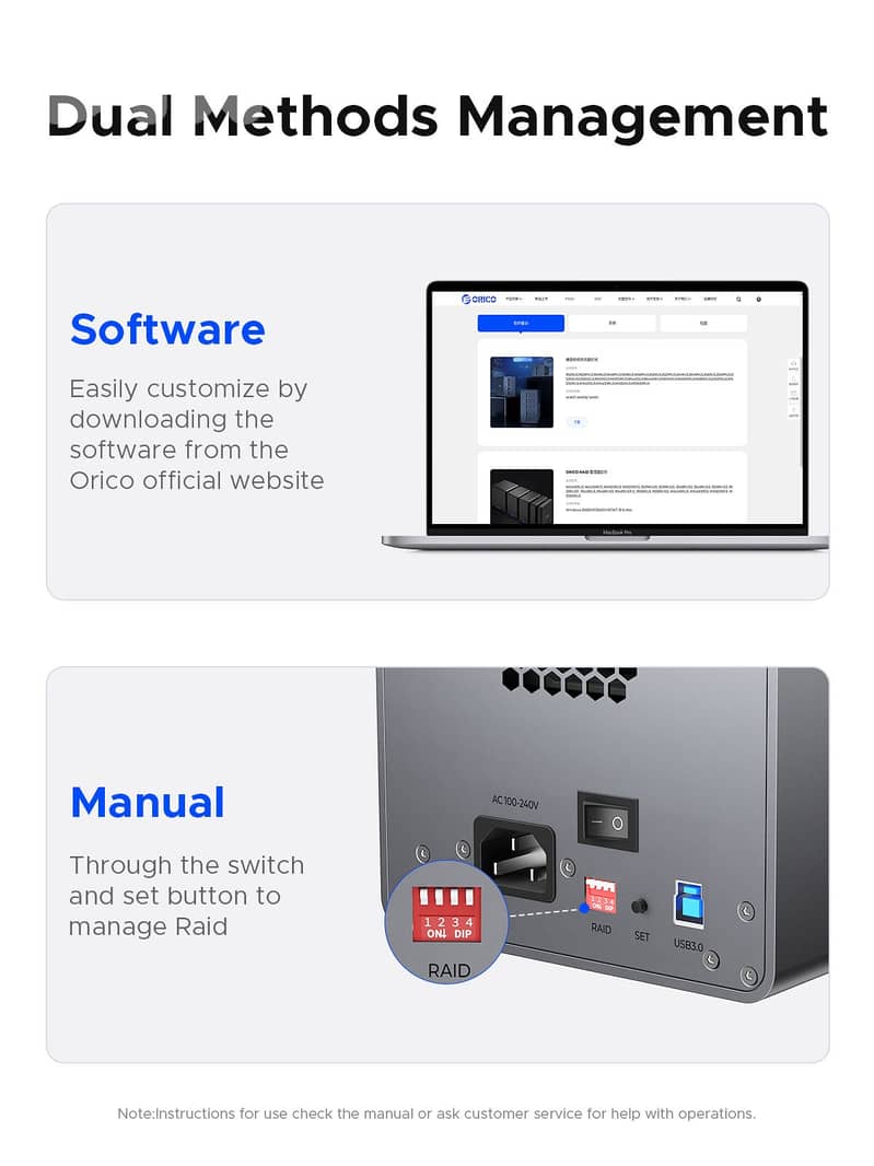 ORICO 5 Big RAID DAS Solution Hard Drive Enclosure ProRAID 110TB 3