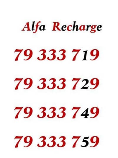 alfa  recharge number