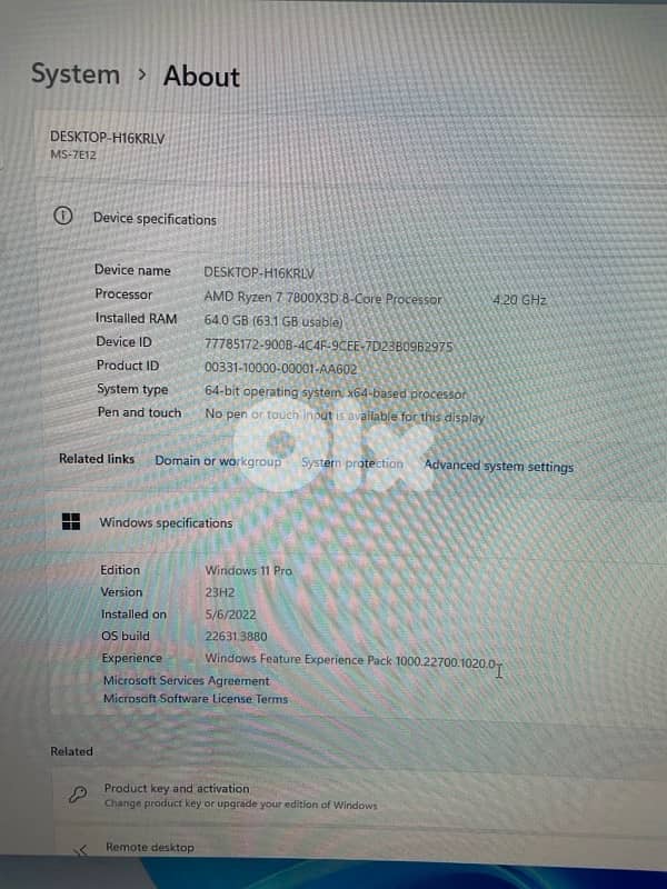 pc AMD Razen7 - 64 Gb 2