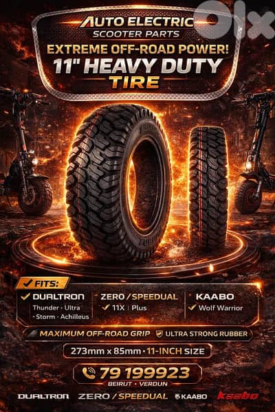 Electric scooter tire original ARWLBON 11in 90/65-6.5