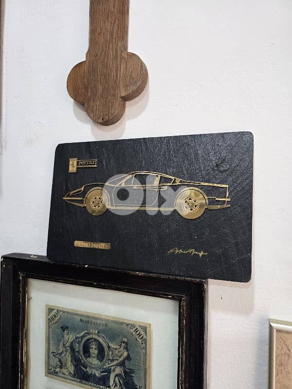 Ferrari Dino 246 GT metal wall art 1