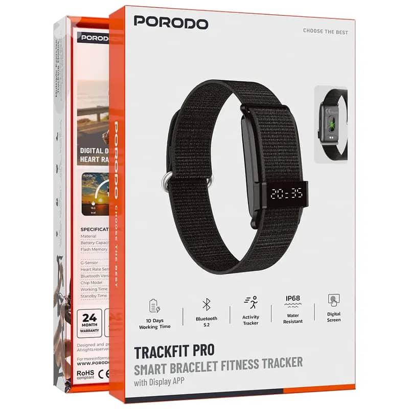 Porodo Trackfit Pro Smart Bracelet Fitness Tracker with Display App 3