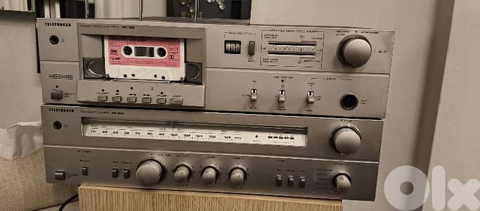 amplifier telefunken with deck cassette