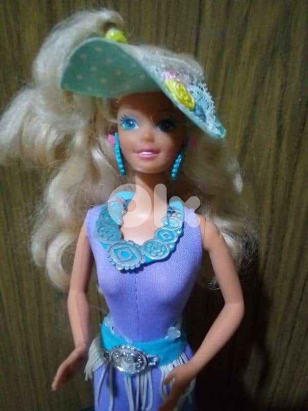 Barbie WESTERN FUN doll Mattel 89 rare Great doll+boots+hat+accessory 1