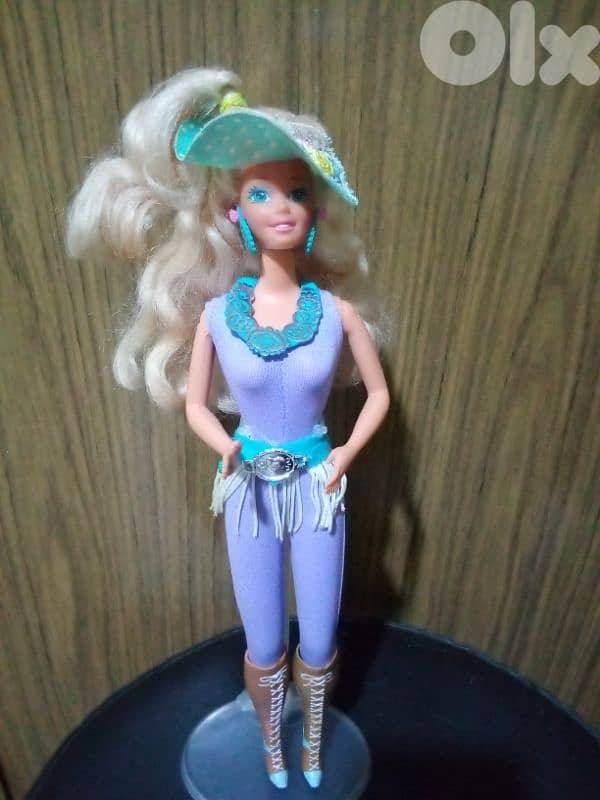 Barbie WESTERN FUN doll Mattel 89 rare Great doll+boots+hat+accessory 7