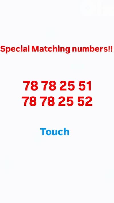 MATCHING NUMBERS!!