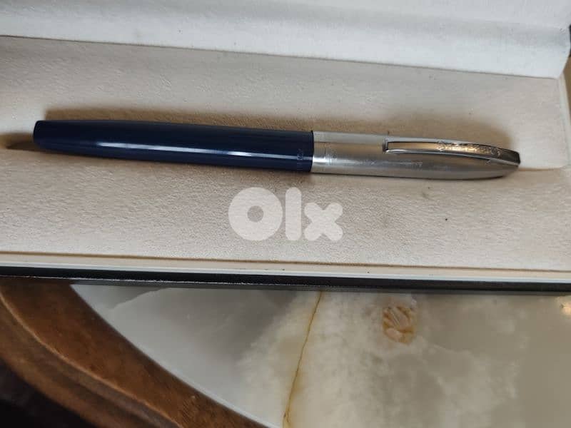 Sheaffer's Fountain Pen Imperial Dark Blue with Silver Cap Vintage 5