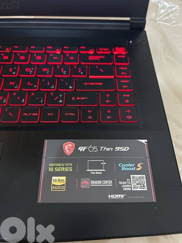 MSI GF65 Thin Gaming Laptop – $500 Negotiable 5