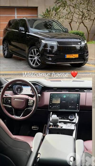 Range rover sport autobiography 2024 black interior red