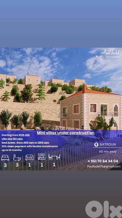 modern mini villas under construction for sale